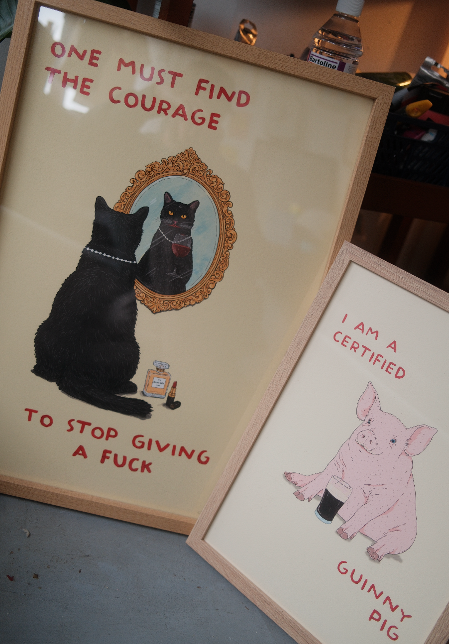 Certified Guinny Pig (SIZE A3) - Hand Finished Framed Limited Edition Print