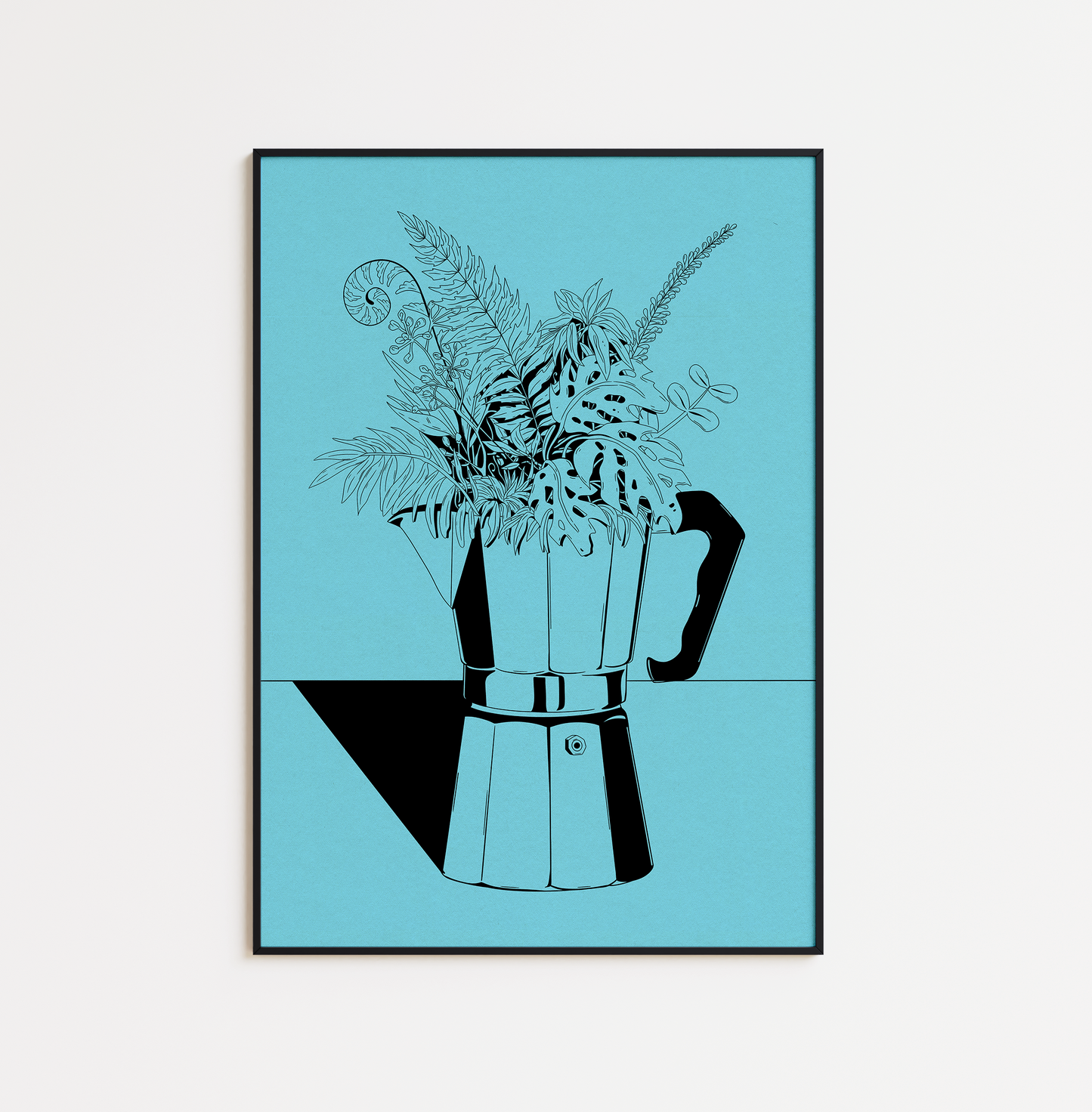 Coffee Pot and Flowers