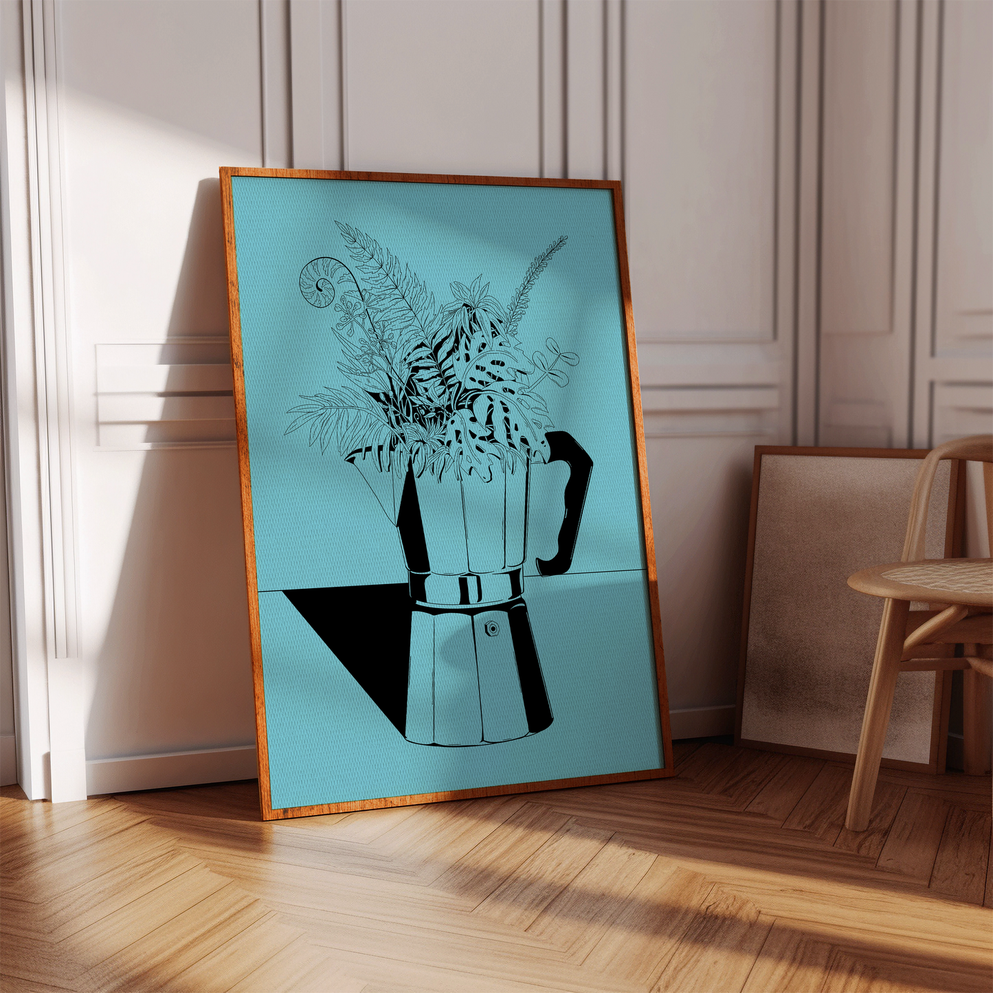 Coffee Pot and Flowers