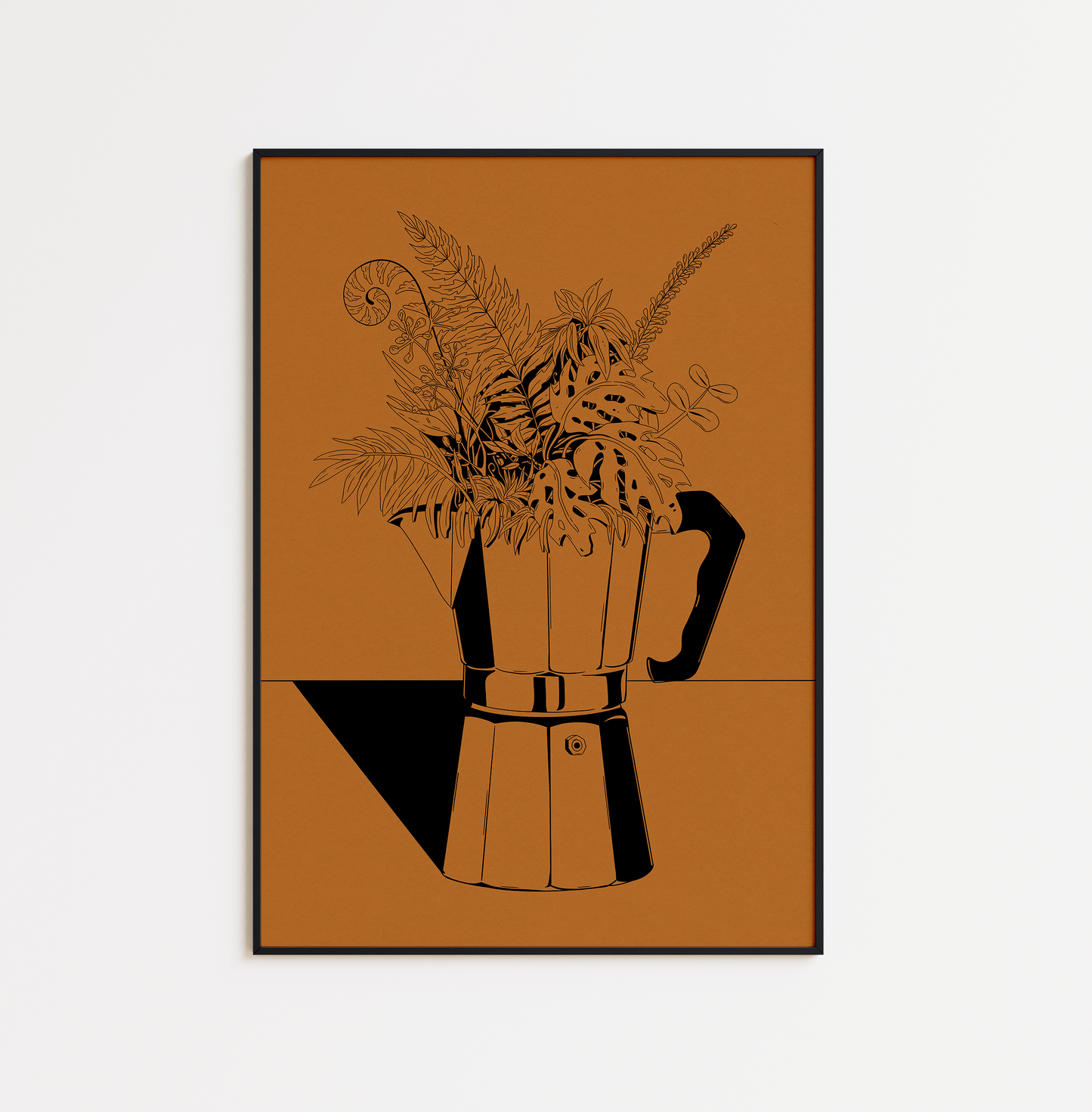 Coffee Pot and Flowers