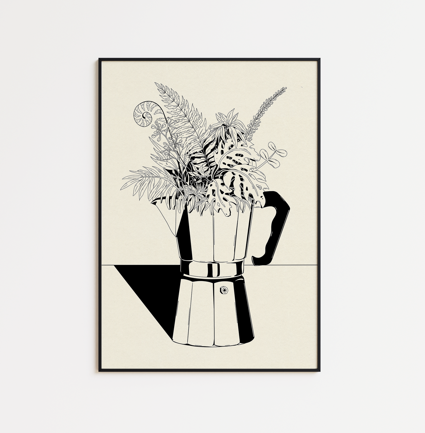 Coffee Pot and Flowers