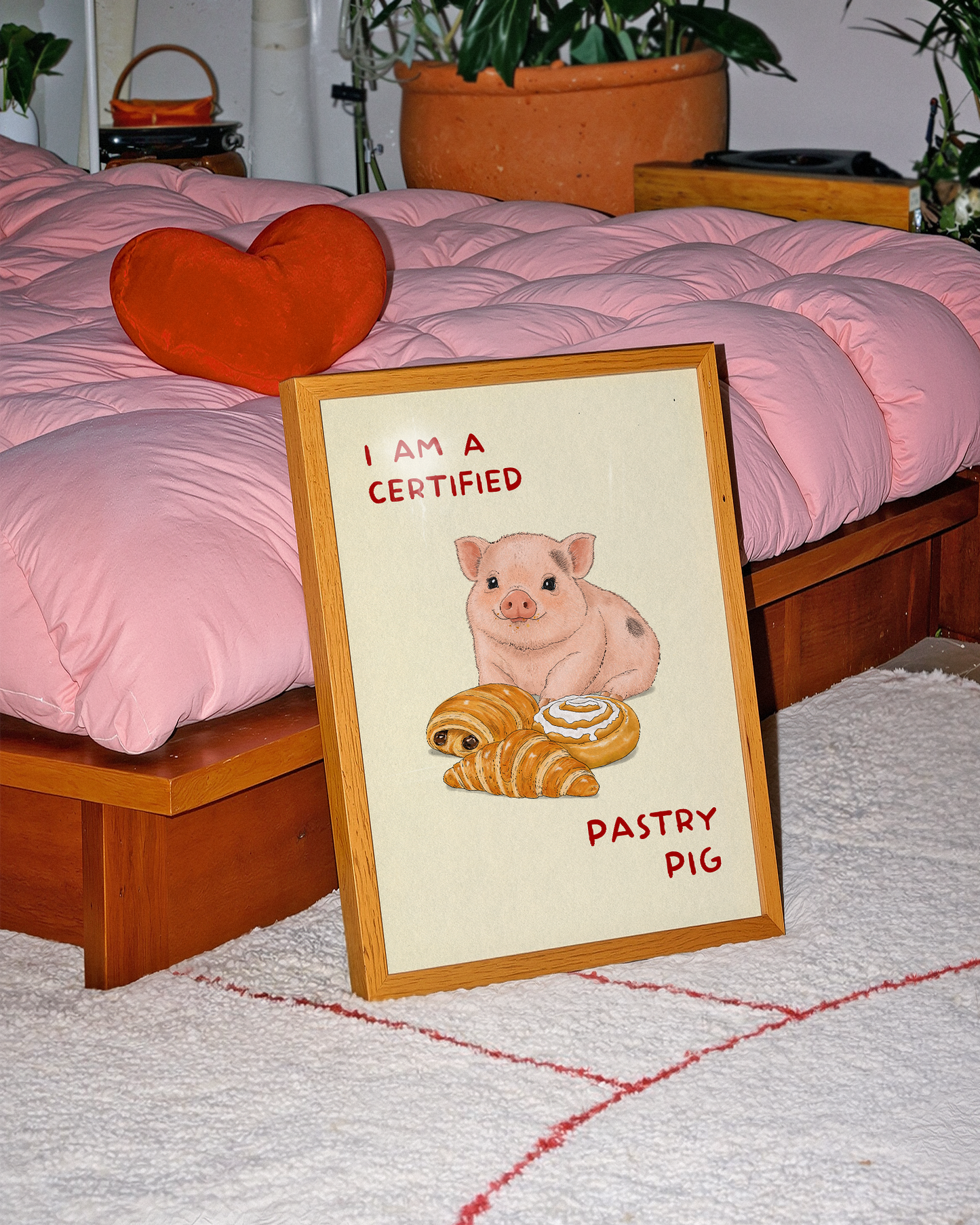 Pastry Pig - Croissant Print