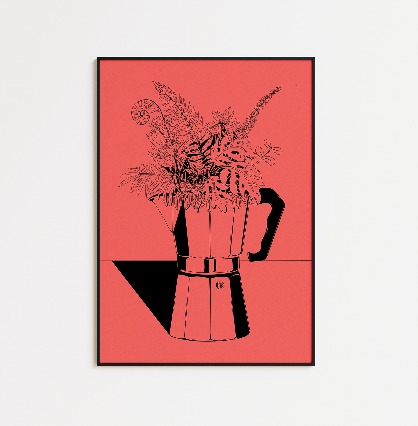 Coffee Pot and Flowers