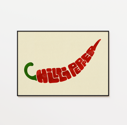 Funky Chilli Pepper Typography