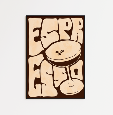 Funky Espresso Martini Typography