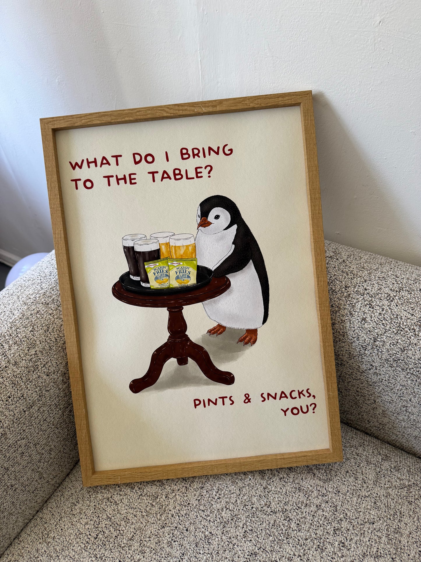 What I Bring To The Table (SIZE A2) - Hand Finished Framed Limited Edition Print