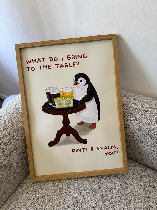 What I Bring To The Table (SIZE A2) - Hand Finished Framed Limited Edition Print