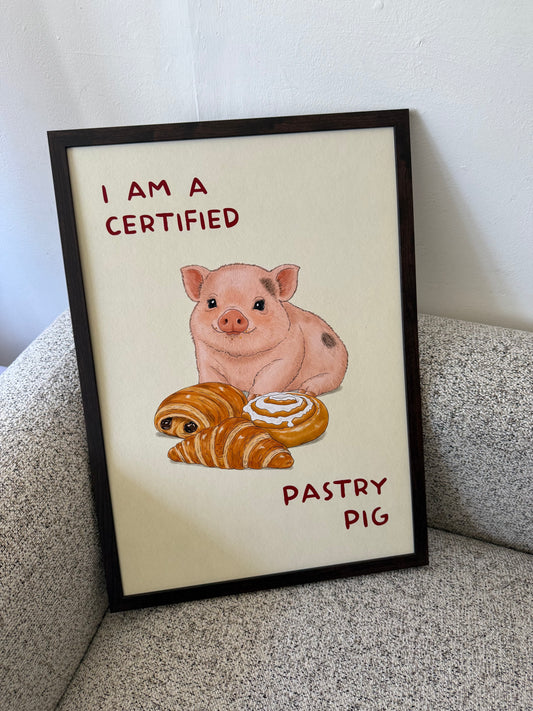 Pastry Pig - Hand Finished Limited Edition Print