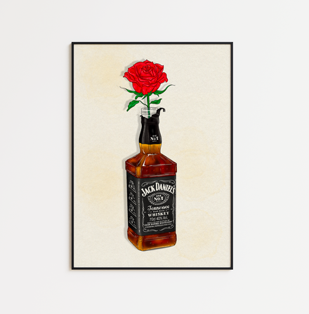 Jack Daniel's and a Rose
