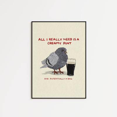 Pigeon - Creamy Pints (2 quote variations available)