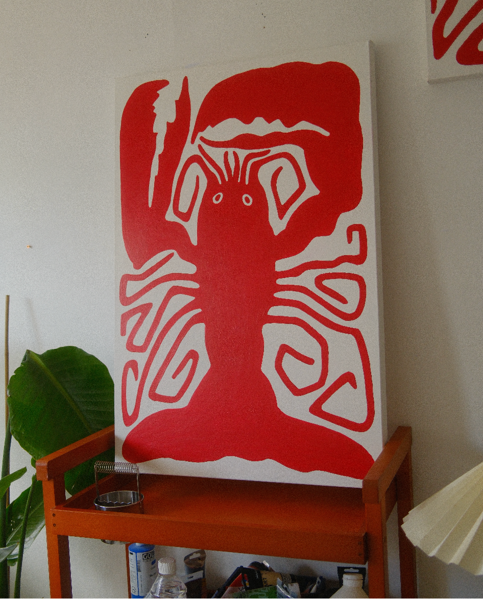 LOBSTER - Orignal Painting 91.3cm x 61cm (36 x 42 Inch)