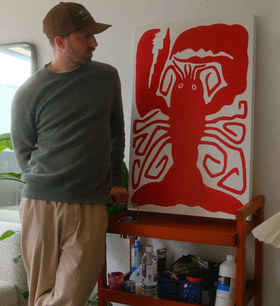 LOBSTER - Orignal Painting 91.3cm x 61cm (36 x 42 Inch)