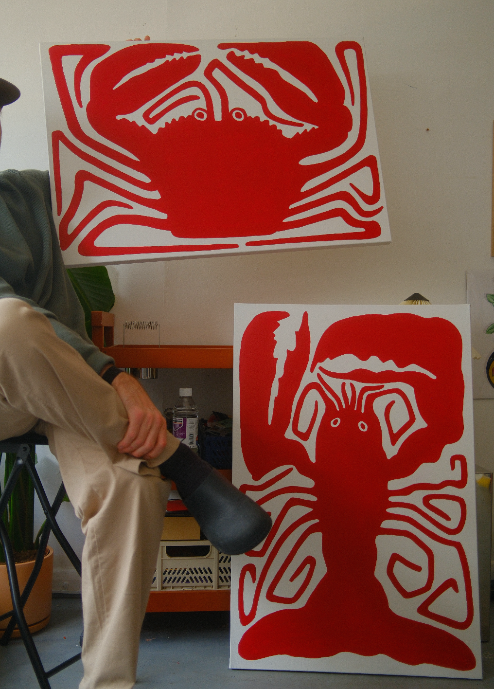 LOBSTER - Orignal Painting 91.3cm x 61cm (36 x 42 Inch)