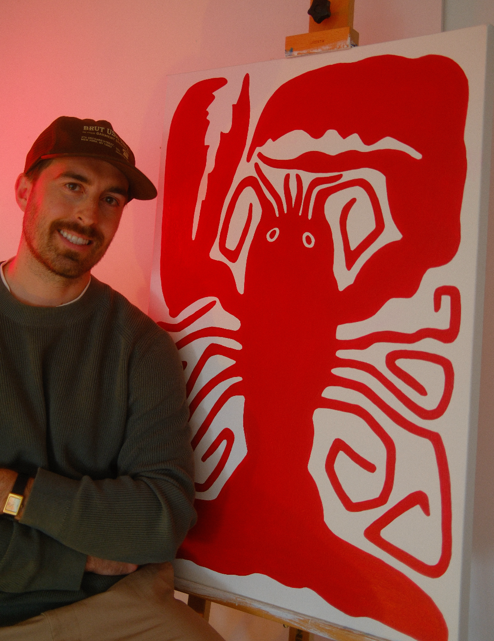 LOBSTER - Orignal Painting 91.3cm x 61cm (36 x 42 Inch)