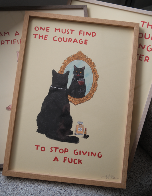 One Must Find the Courage (SIZE A2) - Hand Finished Framed Limited Edition Print