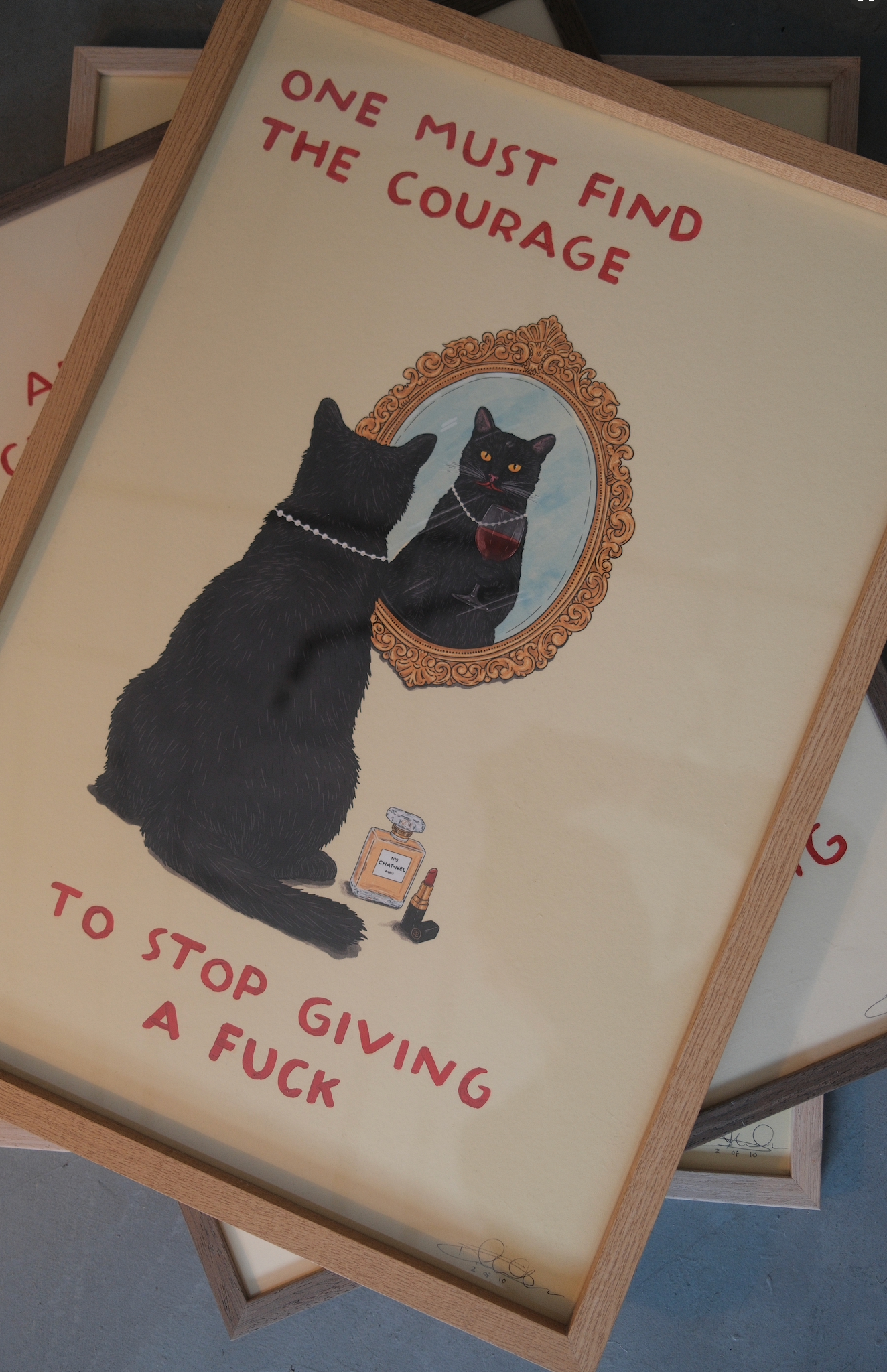 One Must Find the Courage (SIZE A2) - Hand Finished Framed Limited Edition Print