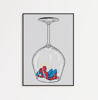 Spider-Man Under Glass - Wine Edition