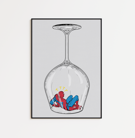 Spider-Man Under Glass - Wine Edition