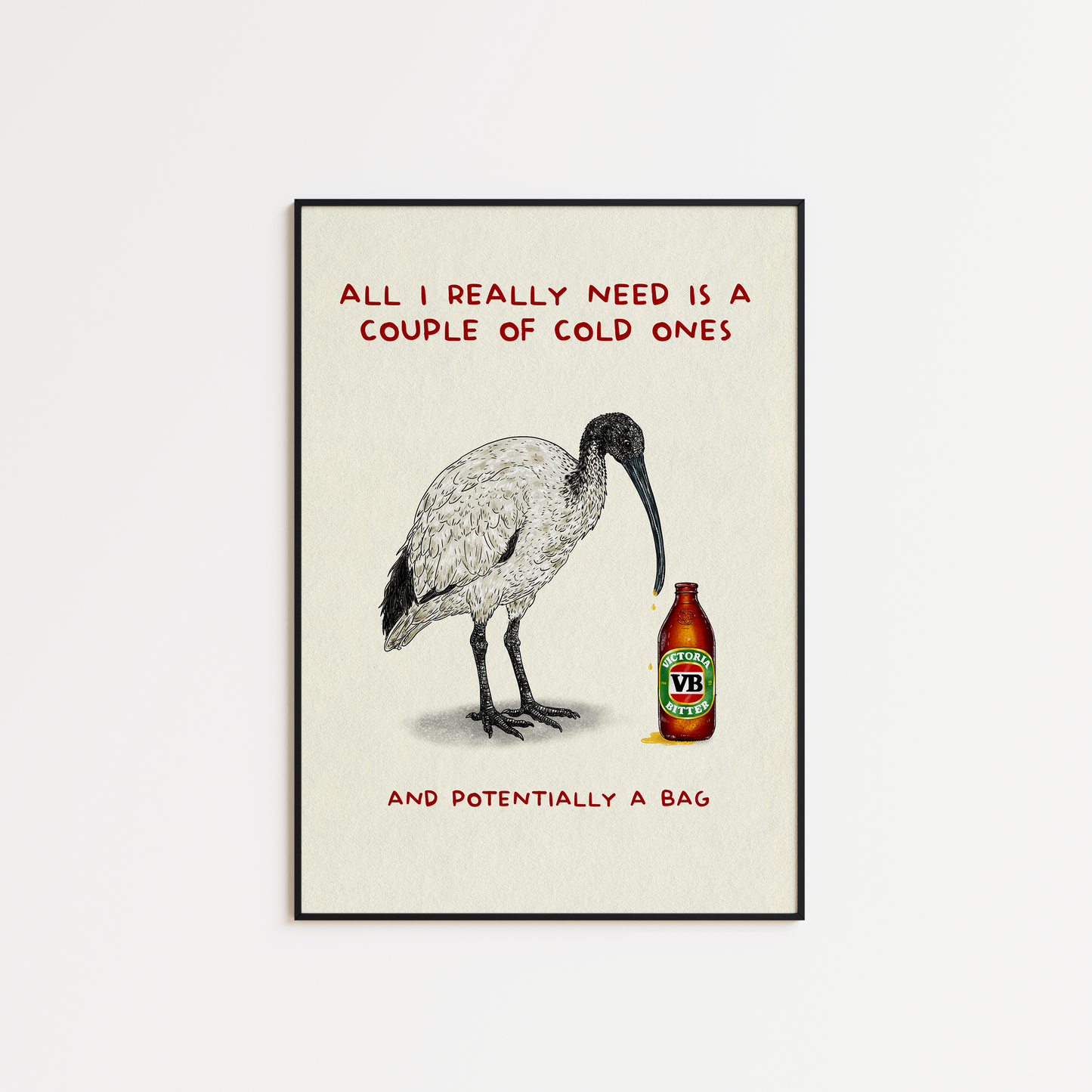 Bin Chicken & Victoria Bitter Print