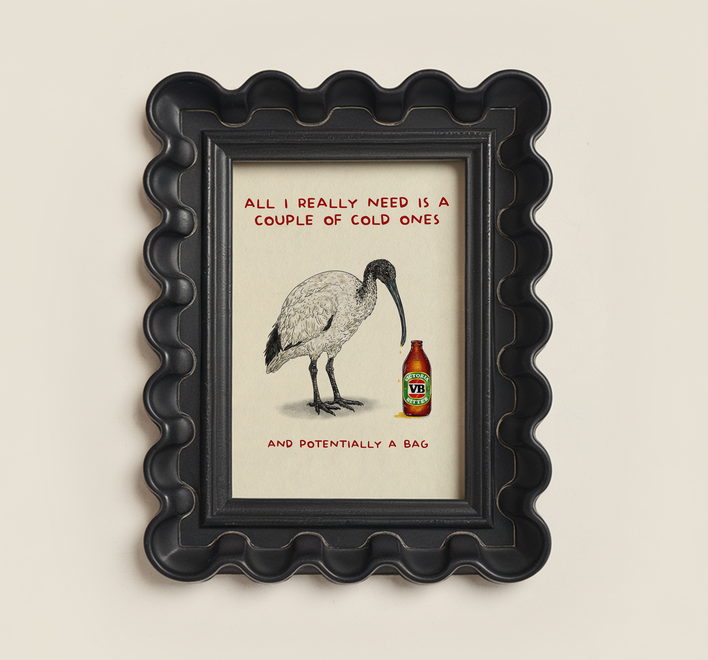 Bin Chicken & Victoria Bitter Print