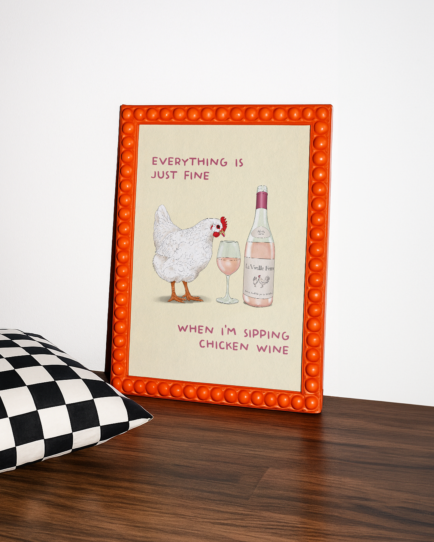 Chicken Wine Print
