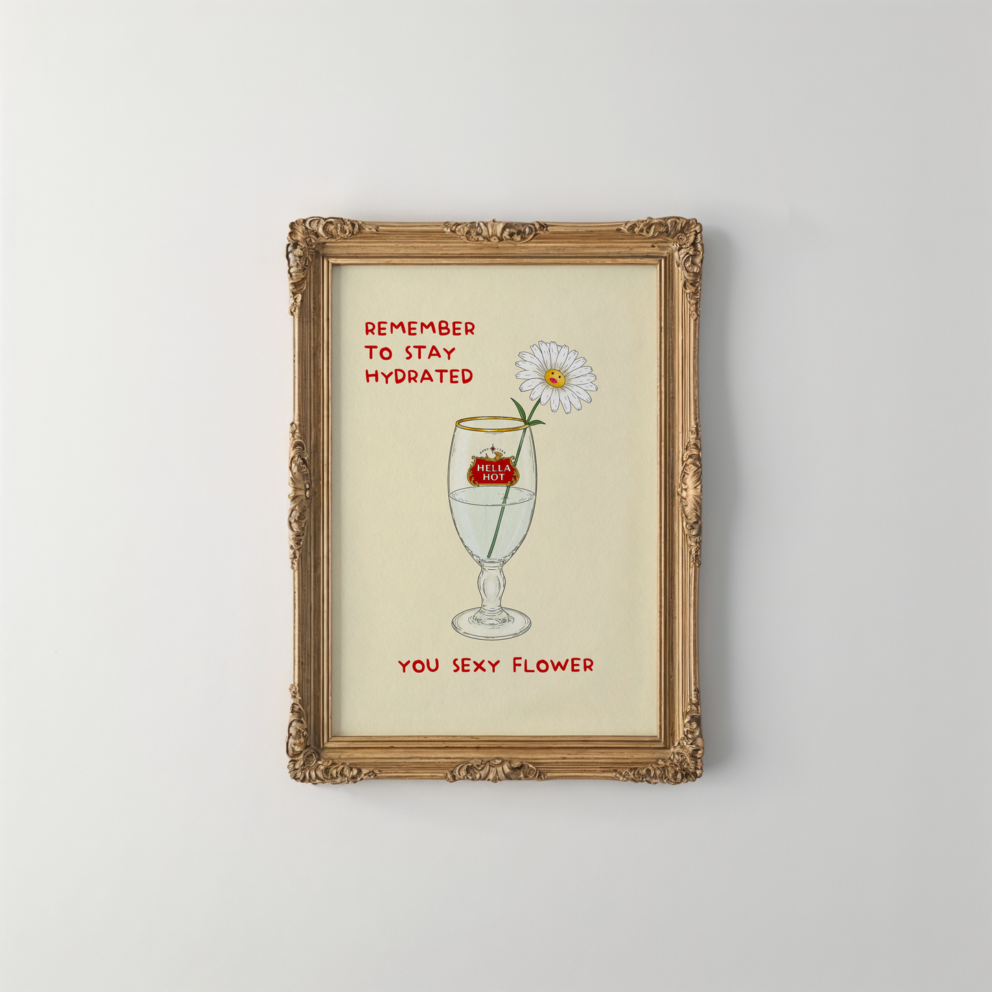 Stay Hydrated Flower Print
