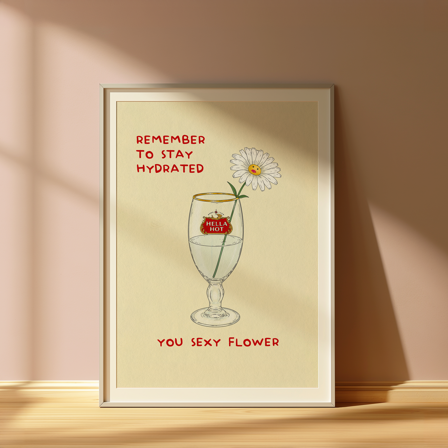 Stay Hydrated Flower Print