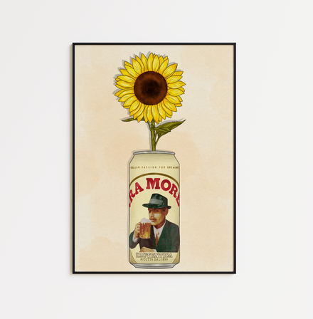 Birra Moretti and Flowers