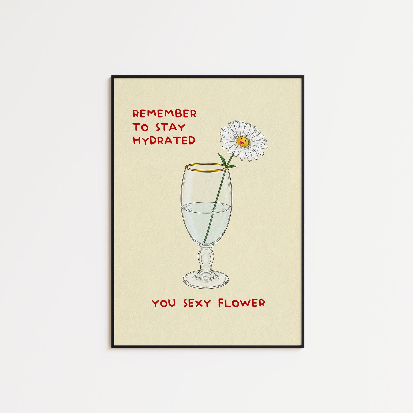 Stay Hydrated Flower Print